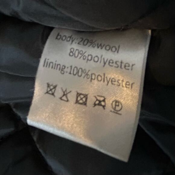 Urban Classics Jacket Coat Mens Size XL Dark Gray Herringbone Wool Blend Warm - Picture 9 of 12